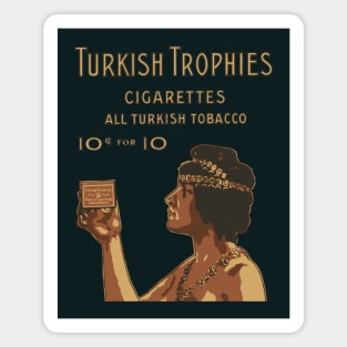 Turkish Trophies Vintage Cigarette Ad Art Magnet